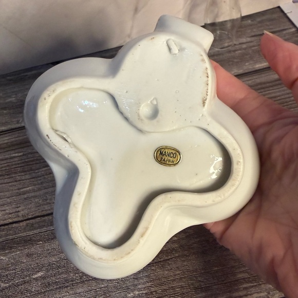 Vintage Nanco Mini Oil Lamp Finger Loop Porcelain Lantern Pink Rose Japan - Picture 7 of 10